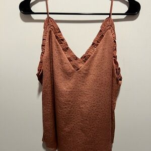 Women's Brown Sleeveless Top